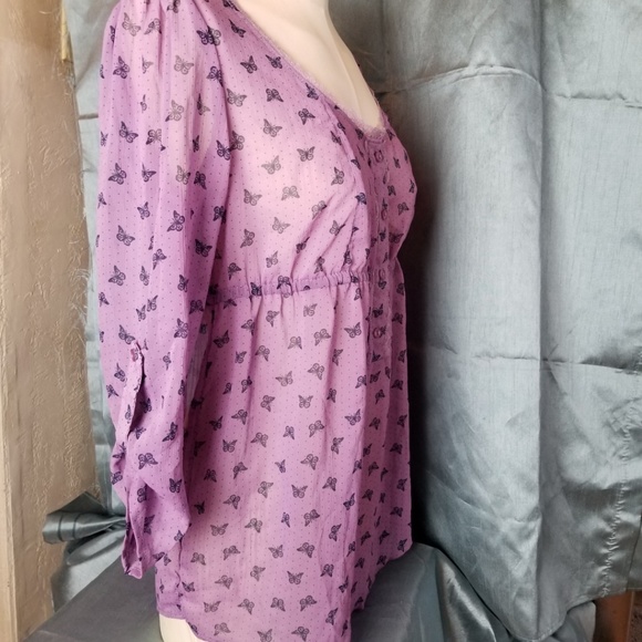 Kirra Boho Chiffon Butterfly Blouse - Picture 4 of 6